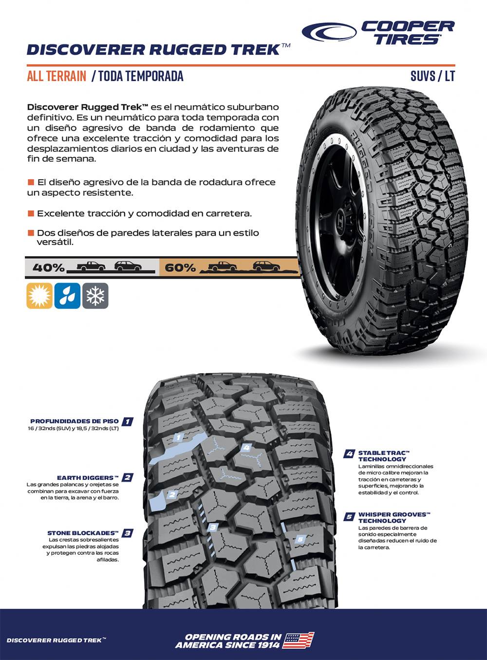 Cooper 275/60 R20 115T Discoverer Rugged Trek - Imagen 3